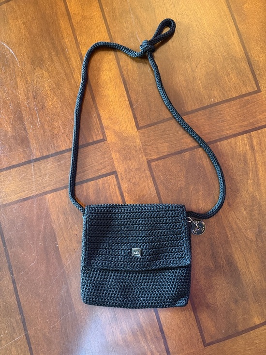 The Sak Handbags - The Sak Black Crochet Crossbody Shoulder Bag